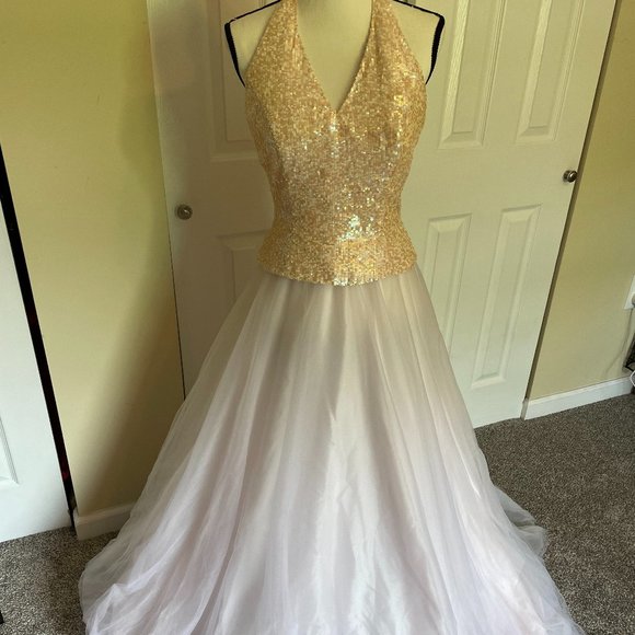 🆕 Cache Evening/Prom Pink/Peach Princess Gown - Picture 1 of 10